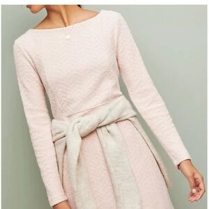Saturday Sunday Boucle Pink Blush Dress by Anthropology Size Small